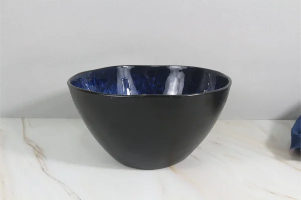Blue reactive glaze tableware set