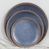 Color clay dinnerware in double reactive glaze