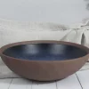 Color clay dinnerware in double reactive glaze