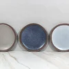 Color clay dinnerware in double reactive glaze