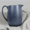 Color clay dinnerware in double reactive glaze