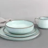 Round dinnerware in terracotta clay