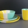 3 colors stoneware dinnerware