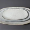 Oval platters in reactive glaze