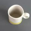 Organic shape mug with hand painting