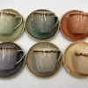 Reactive glaze cup & saucer sets