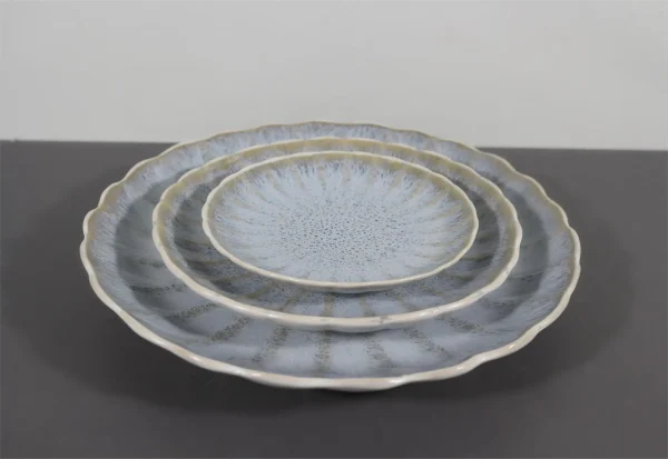 Glossy dual layer reative glaze on stoneware set(2)