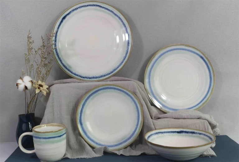 3 colors decoration rim stoneware dinnerware1