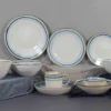 3 colors decoration rim stoneware dinnerware 2