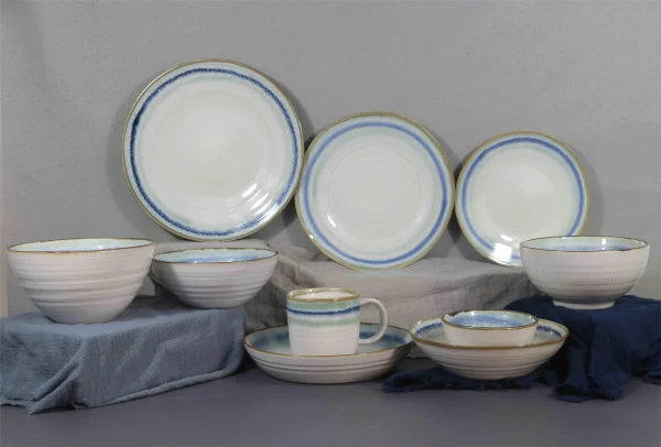3 colors decoration rim stoneware dinnerware 2
