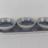 Blue Mist reactive glaze ceramic bowls with soft blue gradient finish